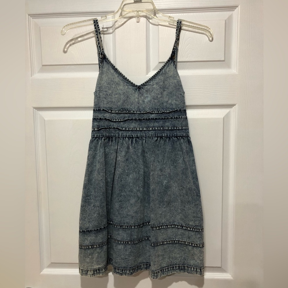 Lane 201 Denim open back mini dress